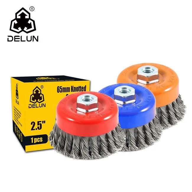 4-Zoll-Drahtbürste mit gezopftem Rad