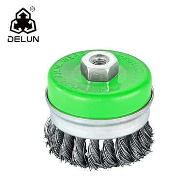 DELUN 75 mm gedrehte Topfdrahtbürste